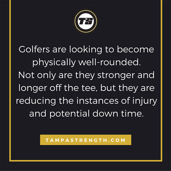 Golfers are looking to physically well rounded